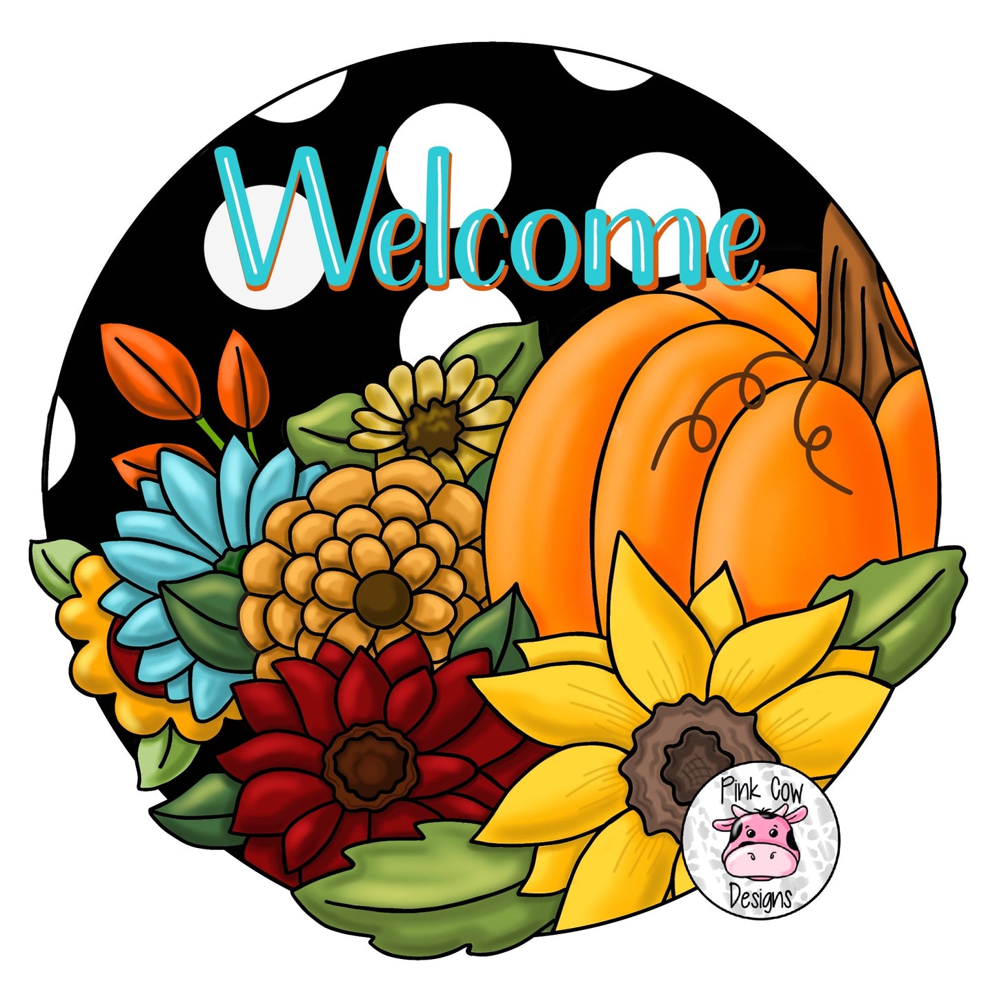 Fall Flowers & Pumpkin (PC011)