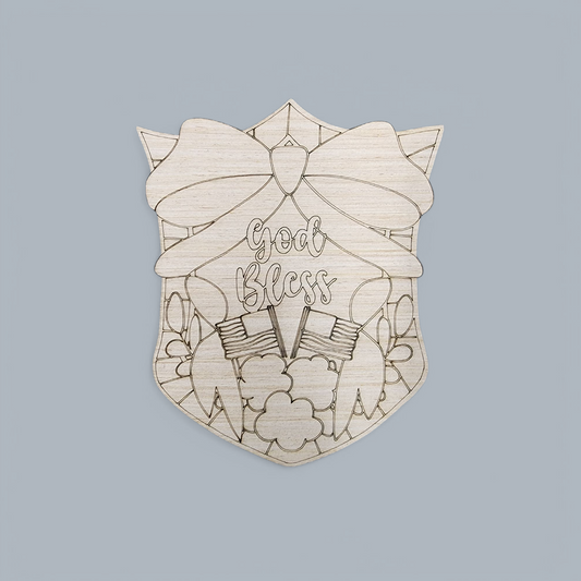 God Bless America Shield (RA063WS)