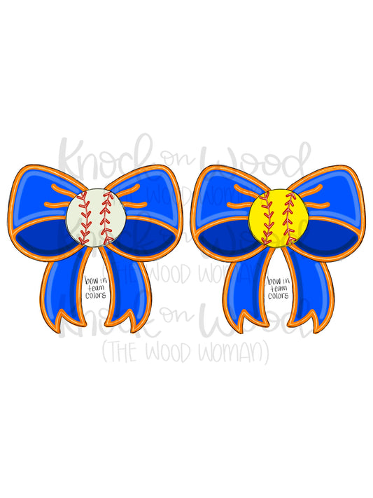 Baseball/Softball Bow 3D (KW042)