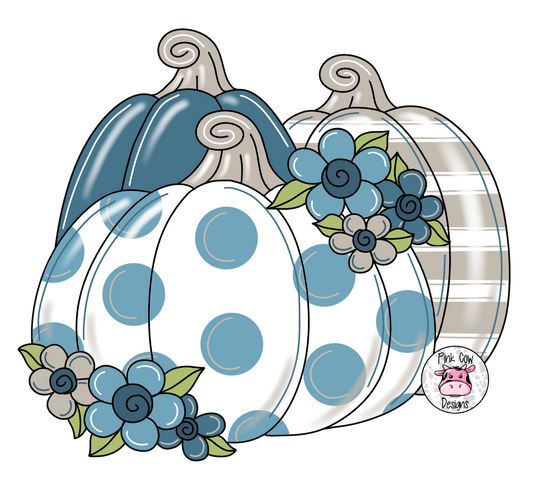Blue & Tan Pumpkins (PC004)