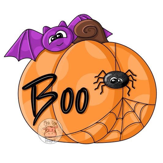 Boo Pumpkin With Bat (PC007)