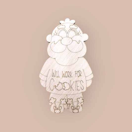 Will Work For Cookies Santa  (MJ039)