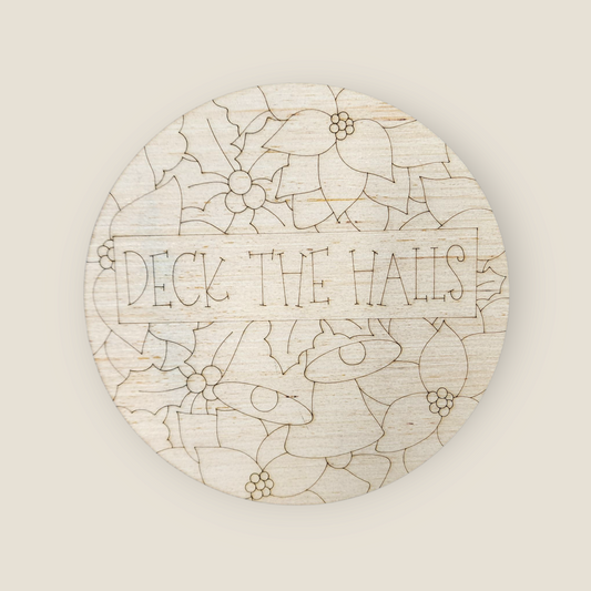 Deck The Halls Poinsettia Round (PC028)
