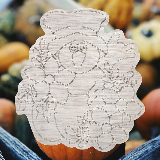 Doable Designs Wooden Blank - Pumpkin Crow - Wooden Door Hanger Blank