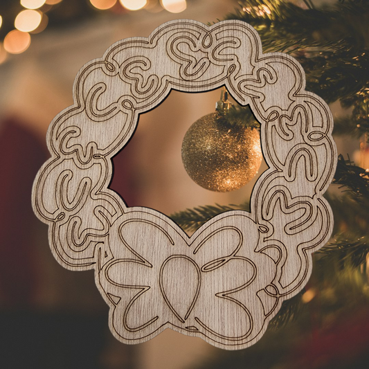 Hang It Up Co - Christmas Wreath Wooden Blank - Door Hanger Blank - Interchangeable Door Hanger Blanks