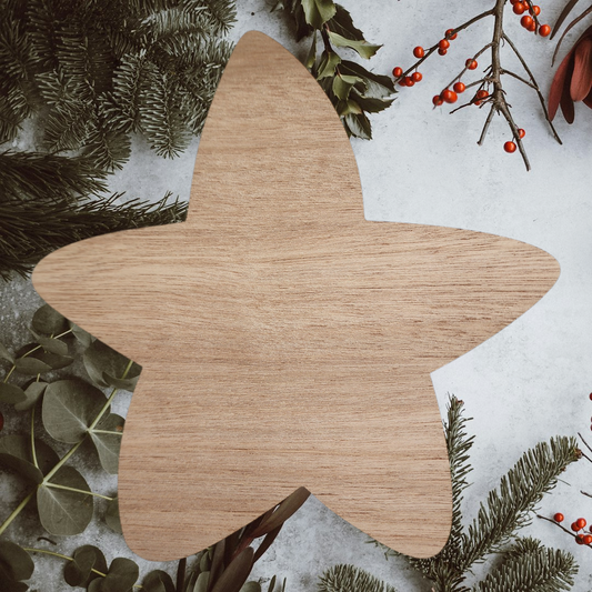 Hang It Up Co - Star Door Hanger Blank - Blank Door Hanger Cutout -  Door Hanger Blank - Christmas Door Hanger Blank  - Holiday Door Hanger Blank