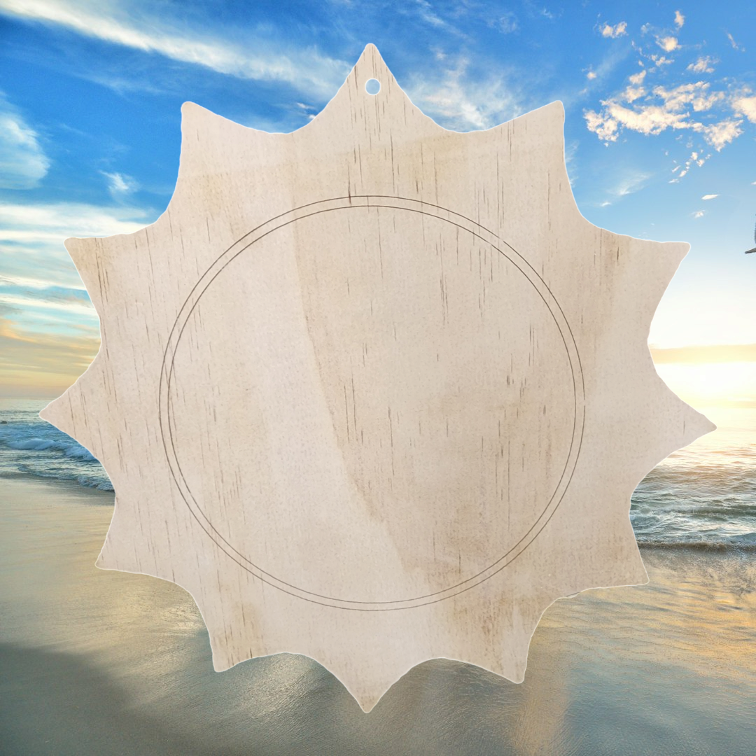 Hang It Up Co - Sunshine Hanger Blank - Blank Door Hanger Cutout -  Door Hanger Blank - Summer Door Hanger Blank