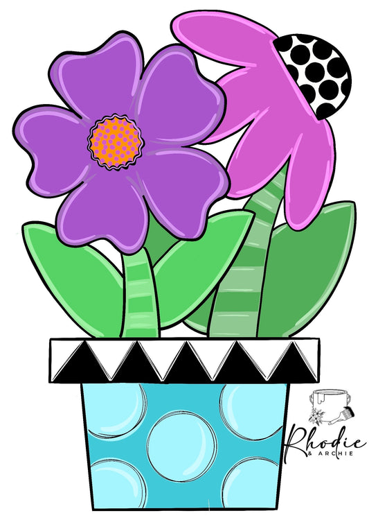 Spring Flower Pot (RA041WS)