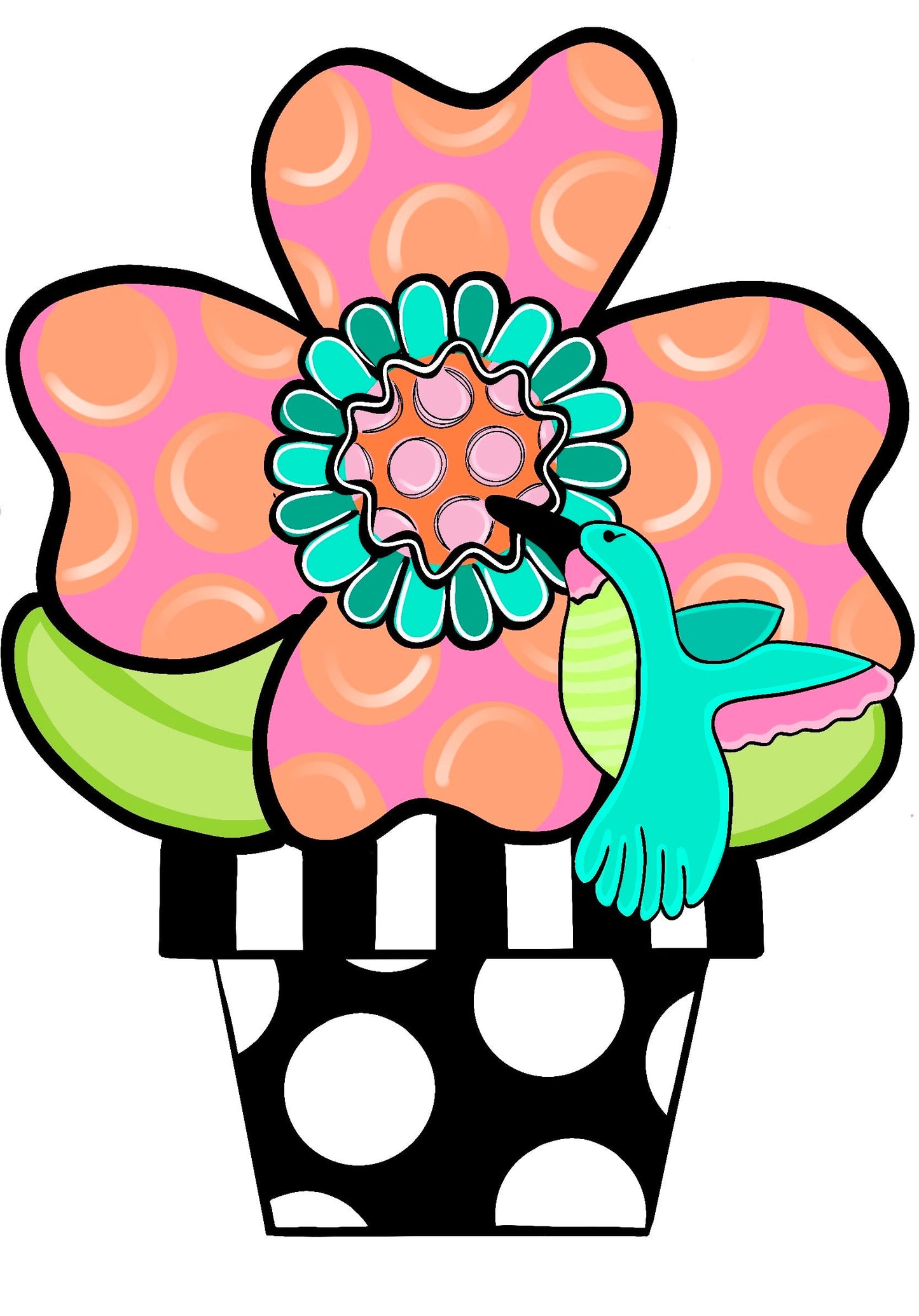 Hummingbird Flower Pot (RA049WS)