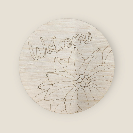 Poinsettia Welcome Round (PC049)