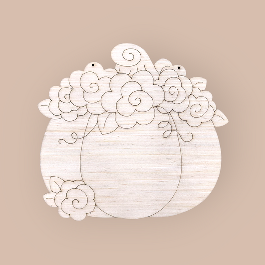 Boho Pumpkin With Flowers (PC005)