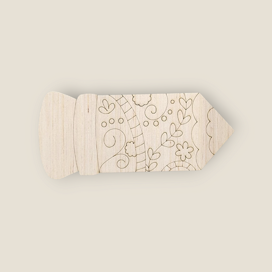 Pencil Door Hanger Blank | Unfinished DIY Plywood Cutout