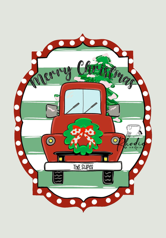 Christmas Truck Plaque (RA099)